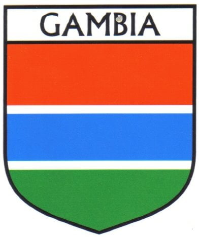 Gambia Flag Crest Decal Sticker
