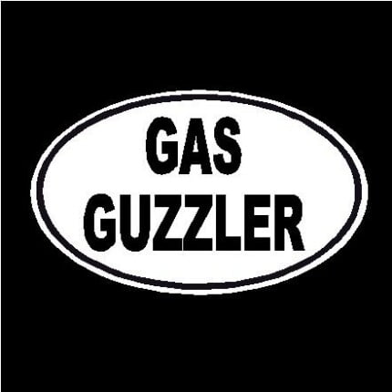 Gas Guzzler Oval Decal