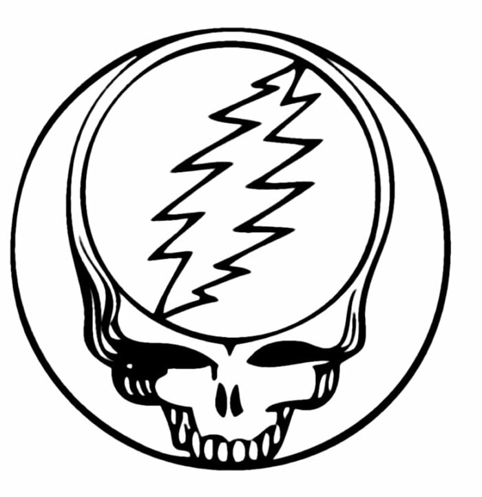 Greatful Dead Head Bolt Band Vinyl Decal Stickers