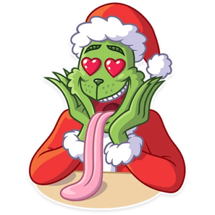 grinch stole christmas_cartoon sticker 7