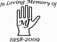 In Memory of Michael Jackson Band Decal Sticker