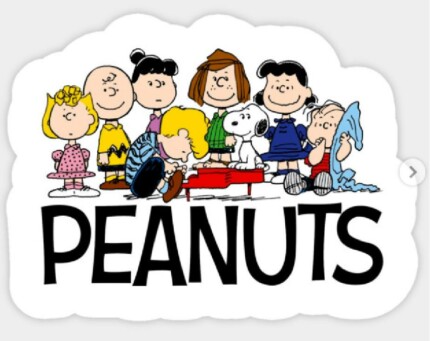 PEANUTS GANG WITH TEXT STICKER 66