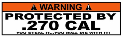 Protected By Funny Warning Sticker 12