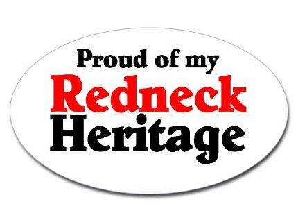 proud redneck heritage oval decal