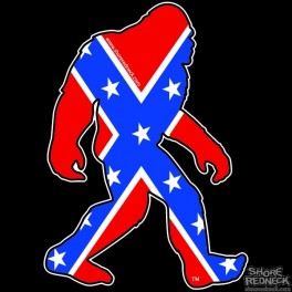 redneck confederate flag sasquatch decal