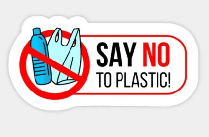 Say no to plastic Sticker