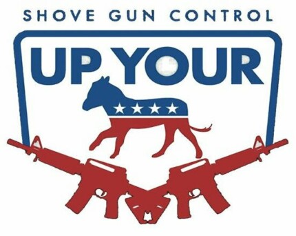 SHOVE GUN CONTROL UP YOUR DONKEY STICKER
