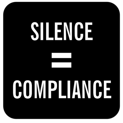 SILENCE IS COMPLIANCE ANTI RACISM STICKER