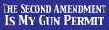 The Second Amendment Is My Gun Permit Bumper Sticker