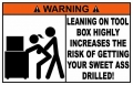 Tool Box Funny Warning Sticker 6
