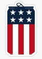 USA FLAG BEER CAN SHAPE FUNNY BEER STICKER