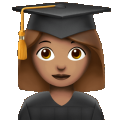 woman graduate medium emoji