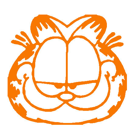 Garfield Face car decal