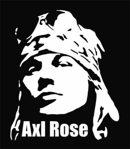 Axl Rose Die Cut Vinyl Decal Sticker