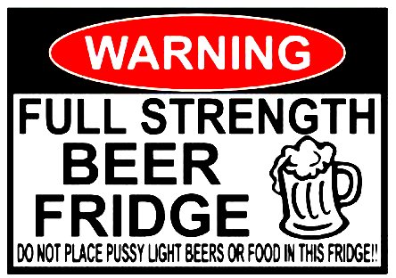 beer fridge sticker set