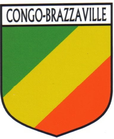 Congo Brazzaville Flag Crest Decal Sticker