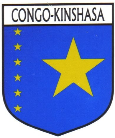 Congo Kinshasa Flag Crest Decal Sticker