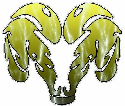 Dodge Ram Tribal Logo - FILLS Lightning GOLD