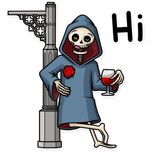 friendly death_grim reaper sticker 24