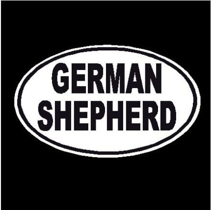 German Sheperd Oval Decal