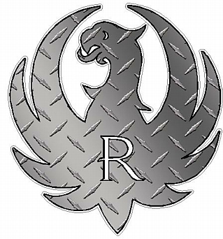 Gun Logo R - Diamondplate Silver