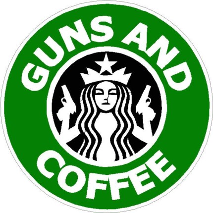 Guns and Coffee Sticker