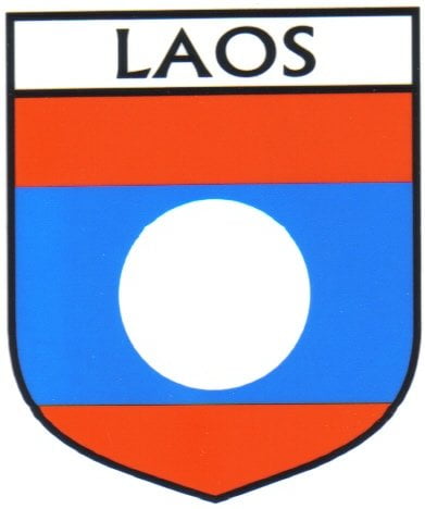 Laos Flag Crest Decal Sticker
