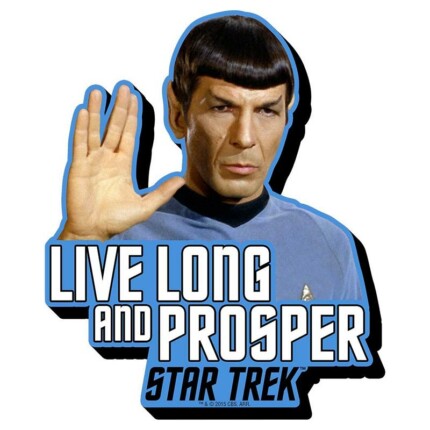 Live Long Spock Color Star Trek Sticker