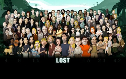Lost TV Show Cast Cartoon