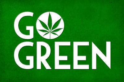 marijuana go green sticker