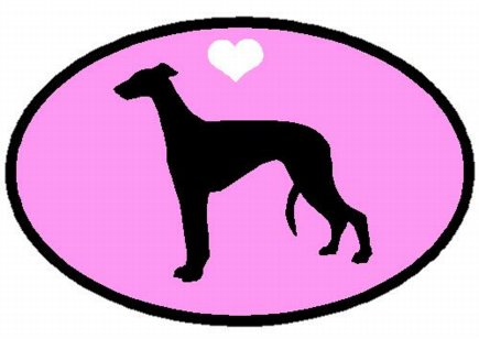 Oval Greyhound Decal PINK