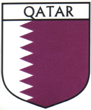 Qatar Flag Crest Decal Sticker