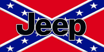 rebel flag with jeep text in black sticker