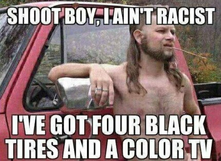 redneck not racist funny sticker