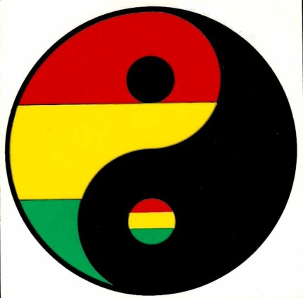 Reggae Rasta Yin Yang Sticker