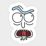 rick and morty RICK FACE STICKER 999