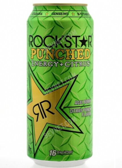 Rockstar PUNCHED BERRY energy drink can shaped sticker