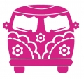 VW HIPPY BUS DECAL funny color auto sticker