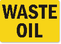 Waste Oil Chemical Hazard Sign 2