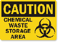 Waste Storage Area Caution Sign