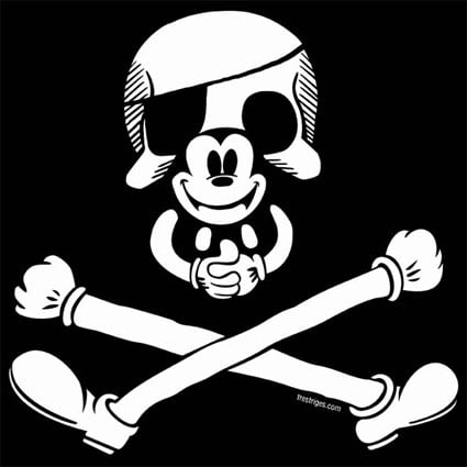 Pirate Mickey Skull Decal