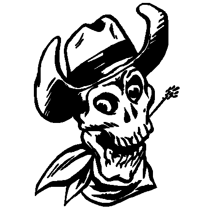 Cowboy Skull Decal