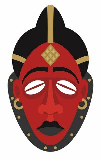 african mask color africa sticker 5
