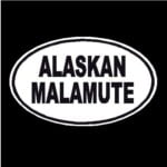 Alaskan Malamute Oval Decal
