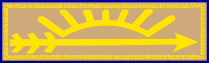 arrow of light tan yellow cub scout sticker