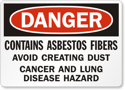 Asbestos Fibers Danger Sign