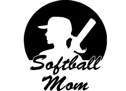 Softballl Mom 2 Adhesive Vinyl Decal