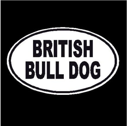 British Bull Dog Oval Decal