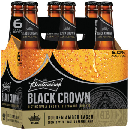 Budweiser Black Crown Six Pack Decal