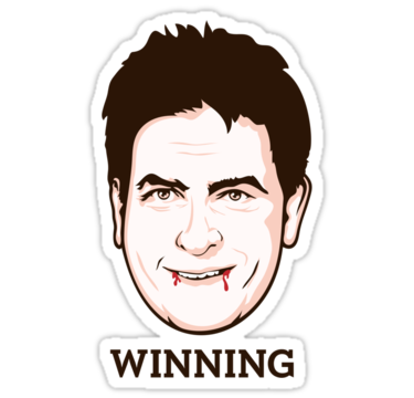 Charlie Sheen Winning Sticker Color